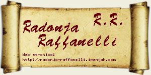 Radonja Raffanelli vizit kartica